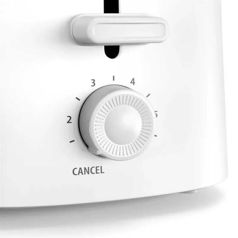 Tristar BR-1061 Toaster mit Brötchenaufsatz, Auftaufunktion, Aufwärmfunktion, Überhitzungsschutz, Weiß