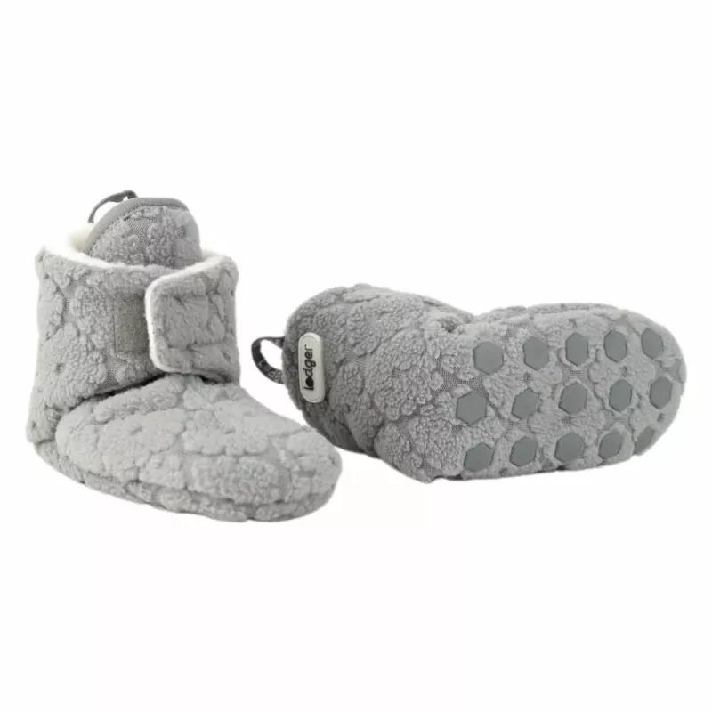Lodger Slipper Folklore Fleece Baby Hausschuhe, Drizzle, 12-18 Monate
