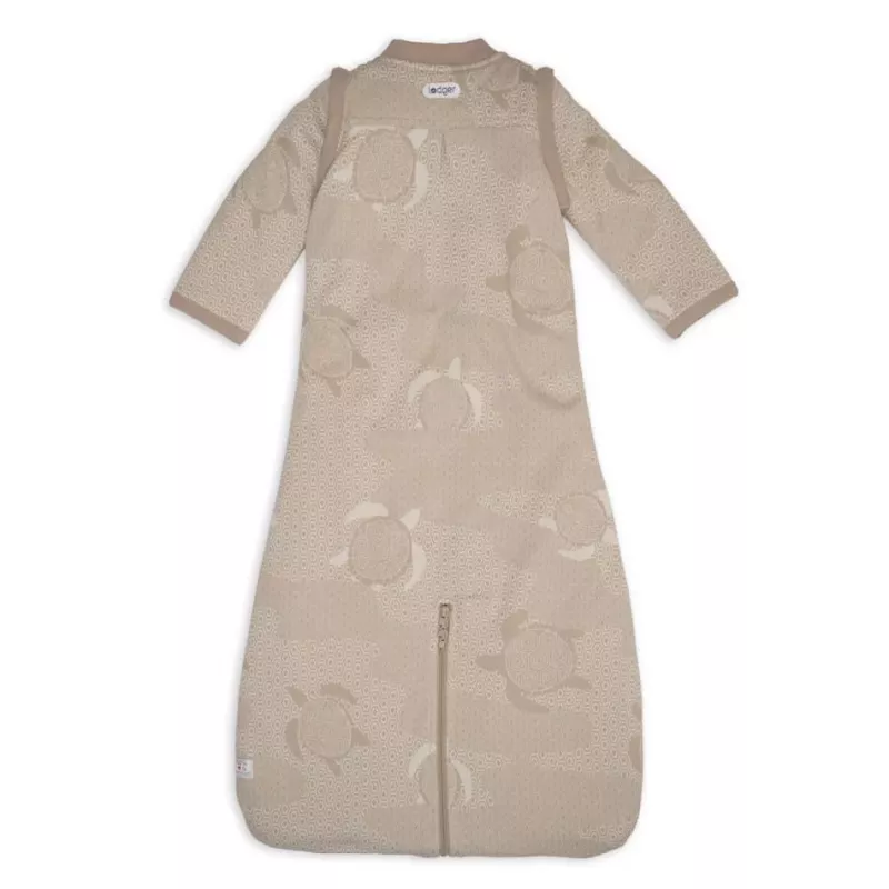 Lodger Hopper Matcha Turtle Baby-Schlafsack mit abnehmbaren Ärmeln, Beige, 68-80 cm