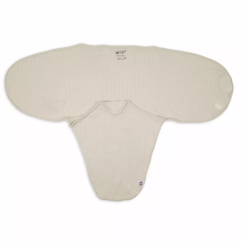 Lodger Bundler Solid Strick-Baumwoll-Babypucktuch, Birke