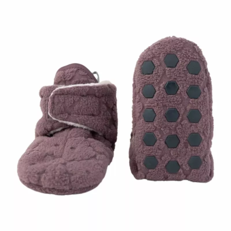 Lodger Slipper Folklore Fleece Babyschuhe, Mauve, 6-12 Monate