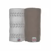 Lodger Swaddler Solid Matcha Baumwoll-Musselin-Pucktuch, Birch/Buffalo, 110x110 cm, 2er-Pack