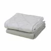 Lodger Swadler Solid Matcha Baumwoll-Pucktuch, Peppermint/Blue Fogg, 110x110 cm, 2er-Pack