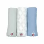 Lodger Swadler Solid Matcha Baumwoll-Pucktuch, Pfefferminz, 70x70 cm, 3er-Pack