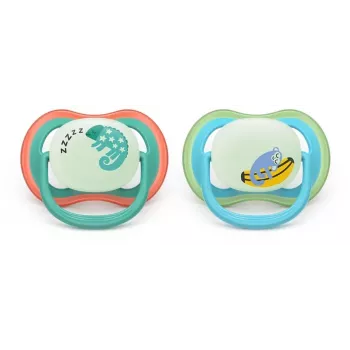 Philips Avent Ultra Air Night Schnuller 6-18 Monate, 2er-Pack, Junge, im Dunkeln leuchtend