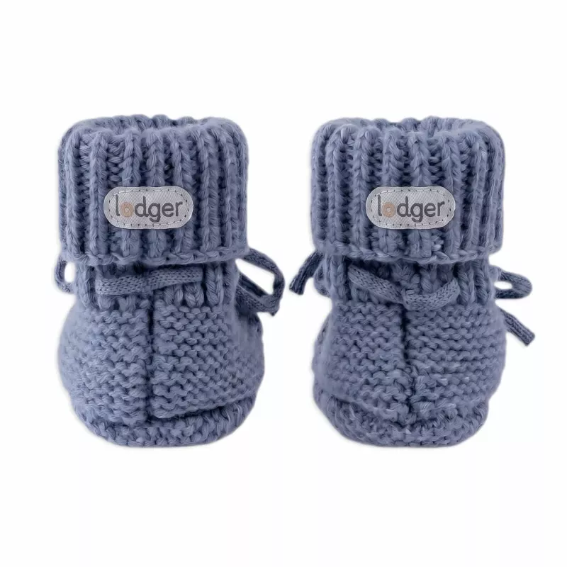 Lodger Slipper Merino Wool Baby Hausschuhe, Storm, 0-6 Monate