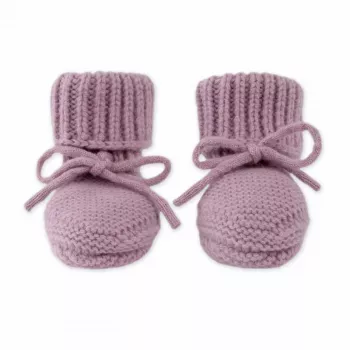 Lodger Hausschuh Merino-Wolle Baby-Booties, Mauve, 0-6 Monate