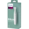 PHILIPS Essential Bikini Trimmer BRT398/15, sichere Rasur für empfindliche Bereiche, Nass & Trocken, 3 Längeneinstellungen, batteriebetrieben, Weiß mit rosa Akzenten