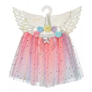 Souza! Celestia Kostüm-Set – Rock, Haarreif & Flügel für Mädchen 5-7 Jahre