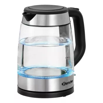 Bartscher 200096 Glaskanne Elektrischer Wasserkocher 1,7L 2200W Silber