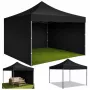 LEAN Express Gartenpavillon Gastronomie-Zelt Schwarz 3x3M