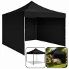 LEAN Express Gartenpavillon Gastronomie-Zelt Schwarz 3x3M