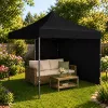 LEAN Express Gartenpavillon Gastronomie-Zelt Schwarz 3x3M
