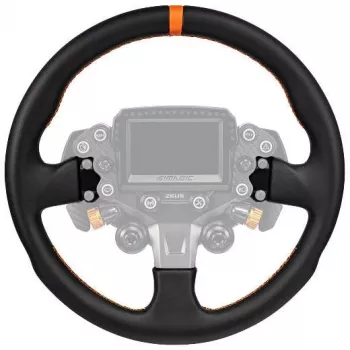 Simagic ZS-330RR Leder-Lenkradkranz, 330mm, rote Nähte, ohne Nabe