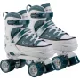 HUDORA Rollschuhe Größe 28-31, 2-in-1 Inline & Quad, Blau/Weiß Sneaker-Look