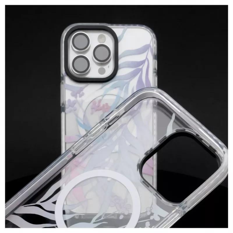 Evelatus Apple iPhone 15 Pro PC+TPU Hülle mit MagSafe - Individueller Blumenprint