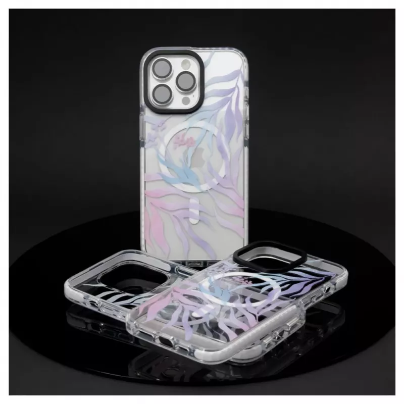 Evelatus Apple iPhone 15 Pro PC+TPU Hülle mit MagSafe - Individueller Blumenprint
