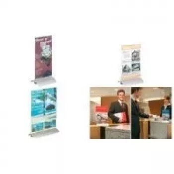 DURABLE Presenter A5 Tischaufsteller, Acryl/Aluminium, Transparent