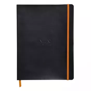 RHODIA RHODIARAMA Notizbuch B5 liniert Schwarz Kunstleder 80 Blatt 117502C