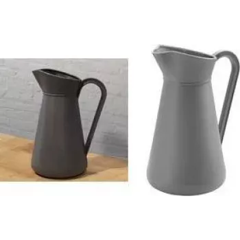 EDA Kunststoffkanne 5 Liter Grau mit Griff (010490 G. GL SX)