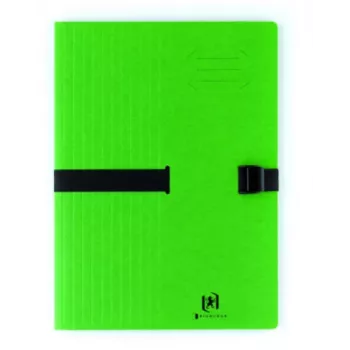 ELBA CLIP'N GO Dokumentenmappe DIN A4 Grün ausziehbarer Karton mit Textilverschluss 100201316