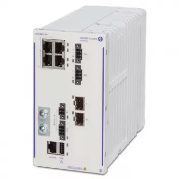 Alcatel-Lucent OmniSwitch 6465-P6 Managed L3 Switch mit 4x Gigabit PoE+ und 2x SFP, 150W High PoE, DIN-Schienen-/Wandmontage