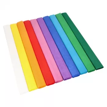 PAPSTAR Krepppapierrollen, 500 mm x 2,5 m, sortiert wasserfest nicht abfärbend, auf Rolle, 1 Rolle (37037)