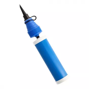 PAPSTAR Doppelhub-Ballonpumpe, blaues Kunststoff, 275 mm, 1 Stück (89199)