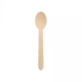 PAPSTAR pure Holzlöffel, 157 mm, Birkenholz, Naturhell, 500 Stück, Biologisch abbaubar 86941