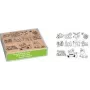 HEYDA Xmas Patches Motivstempel-Set, 12 verschiedene Holzstempel in transparenter Aufbewahrungsbox 204888680