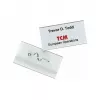 DURABLE Namensschild 30x60mm mit Wellennadel, Transparent, 10 Stück 860619