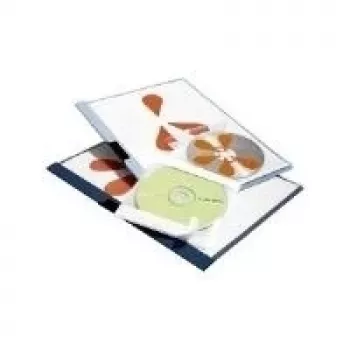 Durable CD/DVD FIX selbstklebende CD-Taschen, transparent, 10 Stück