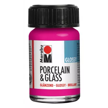 Marabu Porzellan- & Glasfarbe, Glänzend, Himbeere, 15 ml 11150039131