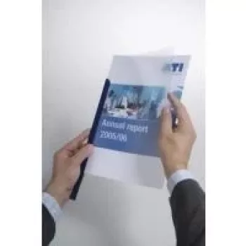 DURABLE A4 Klemm-Bindestreifen, 100-Blatt-Kapazität, transparentes PP, 50er-Pack 293919