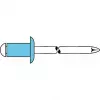 GESIPA Blindniete Edelstahl A2 5x8mm Flachrundkopf Klemmbereich 2-4mm (6330924) 6330924 LEGIERUNGSZUSCHL