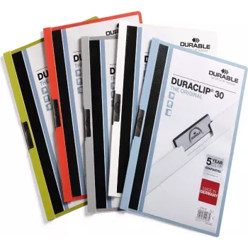 DURABLE DURACLIP 30 A4 Klemmhefter Blau (25er-Pack) 220057