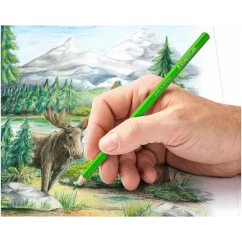 STAEDTLER Design Journey Buntstifte, 48 verschiedene Farben, weiche Mine, sechskant, Metalldose (146C M48)