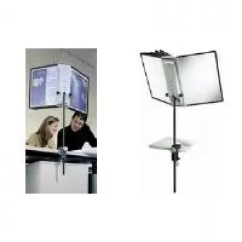 DURABLE SHERPA® Schreibtischklemme 10 - A4 Displaytafelsystem, 10 Tafeln, 5 Farben, 360° Drehung 581800