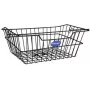 FISCHER Fahrrad-Heckträgerkorb, schwarzer Grobmaschinen-Stahldraht, werkzeuglose Klemmmontage, 5 kg Tragkraft 61036
