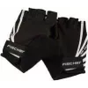 FISCHER Fahrradhandschuhe Sport, Größe S/M, gepolsterte Handfläche, atmungsaktiver Handrücken, Klettverschluss, Unisex, Halbfinger 86313