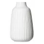 Ritzenhoff & Breker SANREMO Weiße Steingut-Blumenvase 2er-Set, 240 mm, Dekorative Rillenstruktur 746655