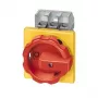 Siemens 3LD2804-0TK53 3-poliger Hauptschalter / NOT-AUS-Schalter, 125 A, Frontmontage, Rot/Gelb
