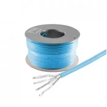 HELOS Cat 8.1 S/FTP PiMF Installationskabel, LSZH, Blau, 100m Ring