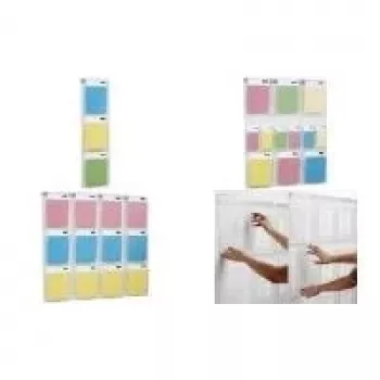 HELIT PLACATIV Wanddisplay, 12 Fächer, 1/3 DIN A4 Hochformat, Kristallklar, SAN H6812202