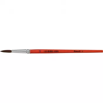 Pelikan Sorte 23 Rundpinsel Größe 10, Ponyhaar, orangefarbener lackierter Holzstiel 711077