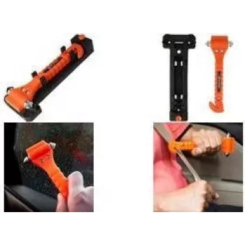 FIRST AID ONLY 2-in-1 Notfallhammer mit Gurtschneider, Orange, 2er-Pack (P-30001 00)