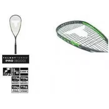 TALBOT TORRO Squashschläger Pro 6000, Schwarz / Grün, Offensiv, Y-Konstruktion, 1 Stück (251006)