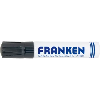 FRANKEN JumboMarker Whiteboard-Marker, Keilspitze 4-12 mm, Schwarz, Nachfüllbar, Trocken abwischbar, Geruchsarm, 1 Stück (Z1910 10)