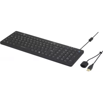 Renkforce IP68 Industrie-USB-Tastatur Schwarz Spritzwassergeschützt Staubdicht (iM-IKB106-BK)
