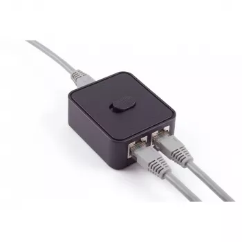 SHIVERPEAKS Manueller Netzwerk-Switch, 3-Port, Schwarz BS08-01100